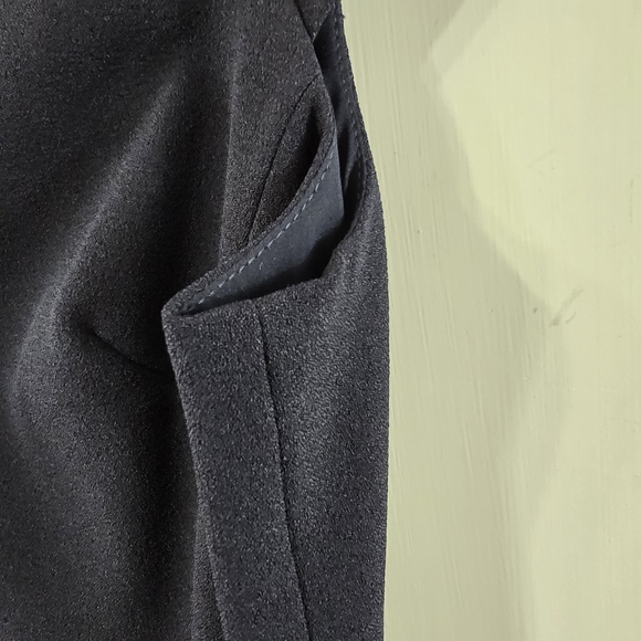 Eliza J Off The Shoulder Cascade Asymmetric Ruffle Sheath Dress Navy Blue Size 8 - Picture 8 of 15